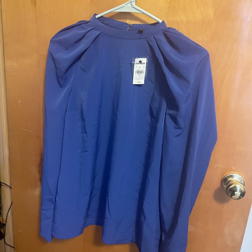 Express Women's Blue Top, Size Small, NWT